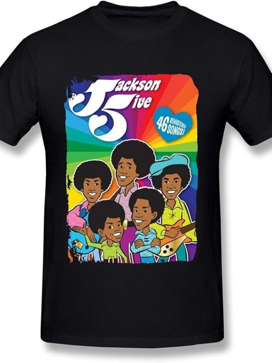 Tops - DONVAN Men_s The Jackson 5 Cartoon T-shirt